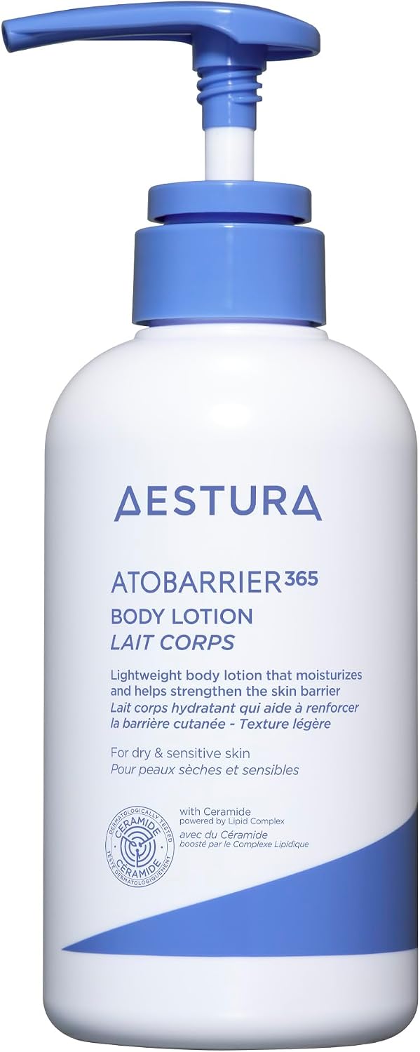 AESTURA ATOBARRIER365 Korean Body Lotion with Ceramides & Glycerin | Lightweight Hydrating Moisturizer for Dry, Sensitive & Eczema-Prone Skin | Fragrance-Free | Korean Skin Care, 400 mL / 13.5 fl oz