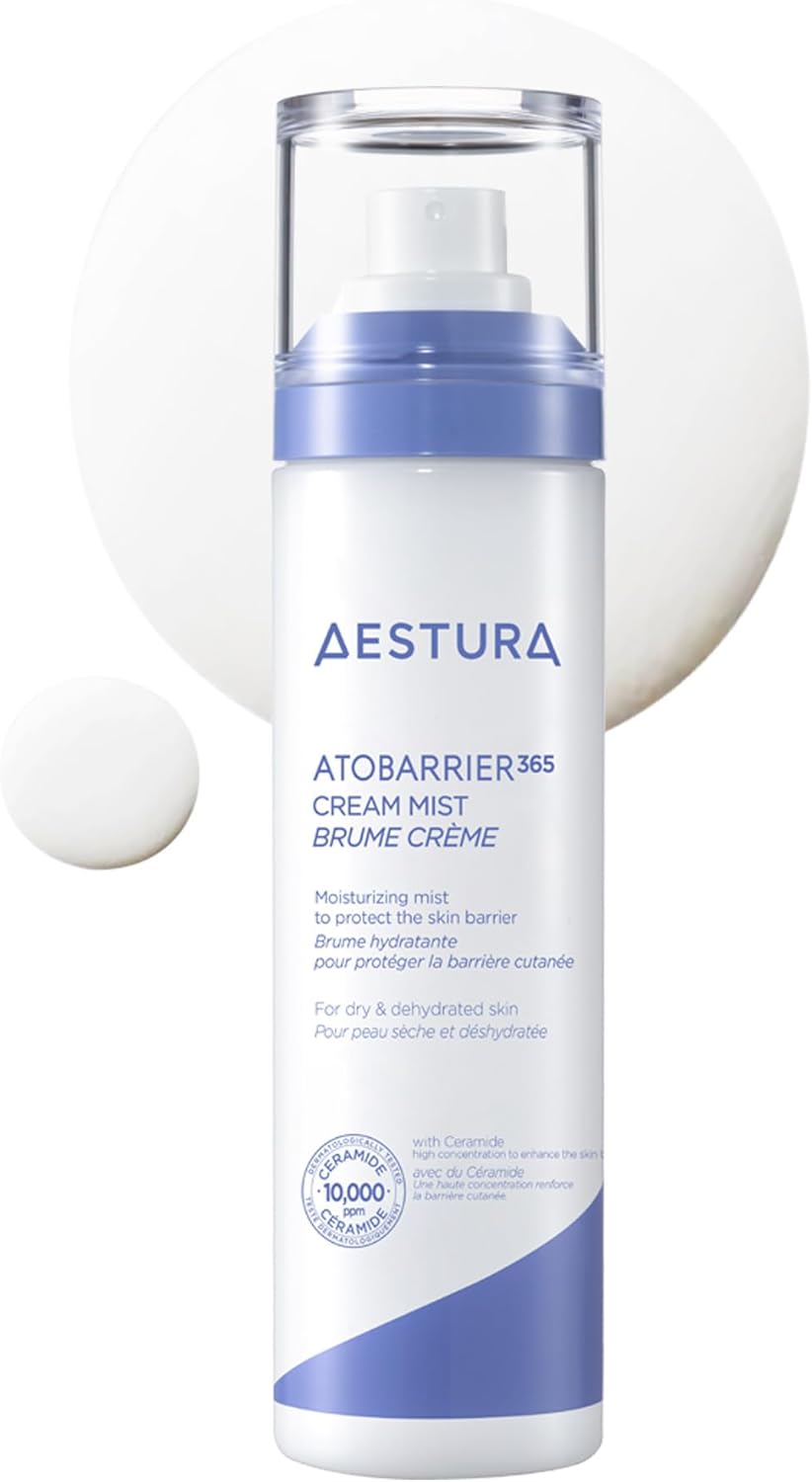 AESTURA ATOBARRIER365 Cream Mist with 10,000ppm Ceramides | Moisture Barrier Support, Ultra-Fine Moisturizing Mist, Suitable for Dry Skin | Korean Skin Care, 120ML / 4.06 fl.oz.
