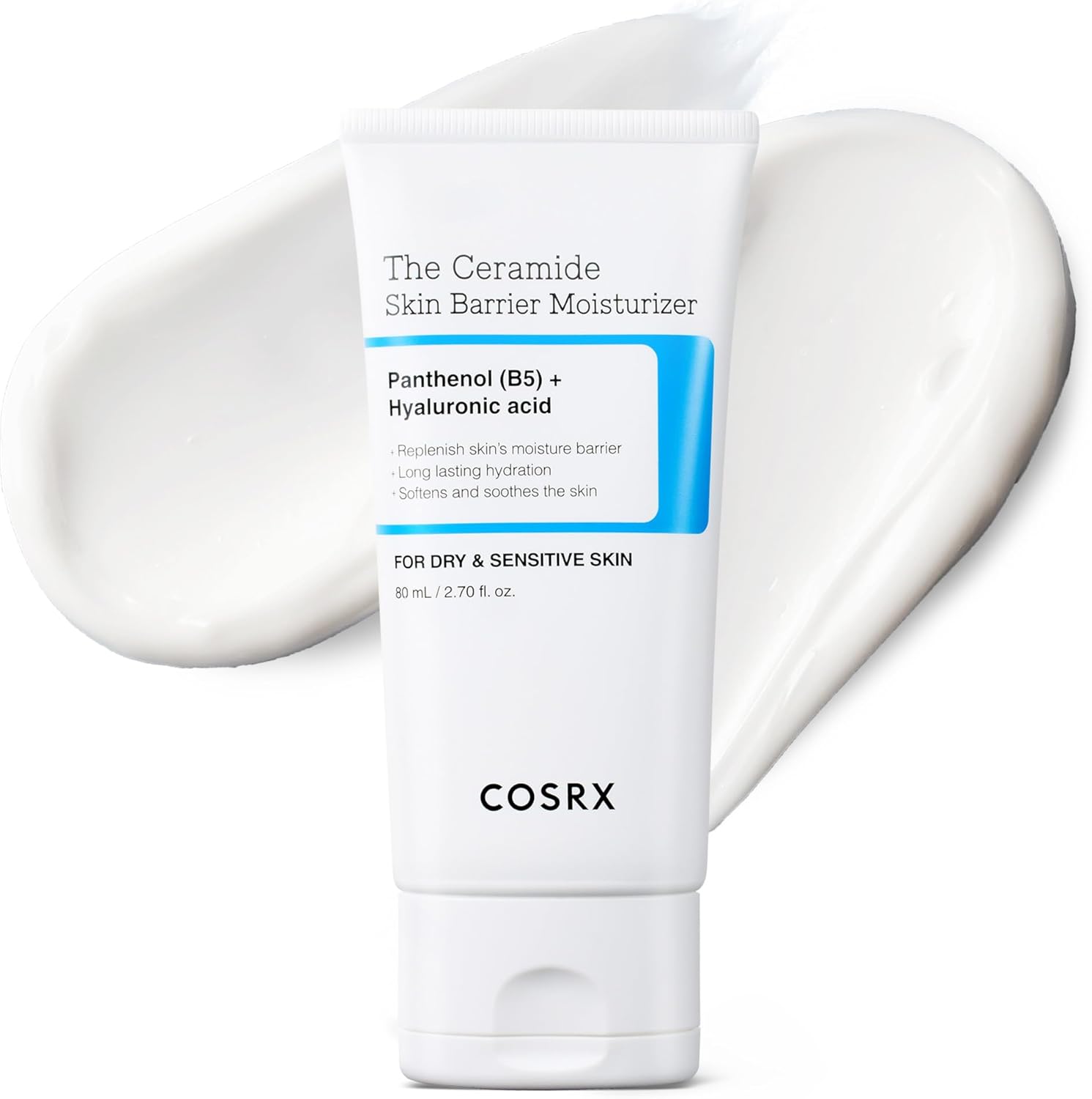 COSRX Ceramide Skin Barrier Moisturizer for Face with 7 Ceramides, Hyaluronic Acid & Panthenol, Barrier Repair Face Cream for Dry & Sensitive Skin, 2.7 oz, Korean Face Moisturizer, Korean Skin Care