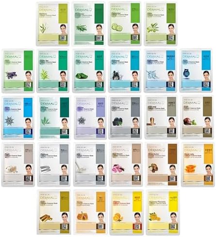 DERMAL 24 Combo Korean Essence Sheet Mask Variety Pack