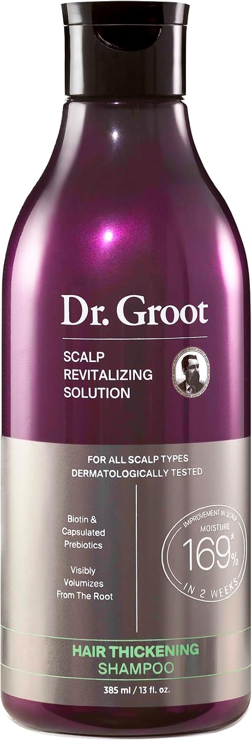 Dr. Groot Hair Thickening Shampoo, Korean Hair Care with Biotin, Rosemary Oil to Help Volumize Thinning, Damaged Hair, Hydrate Hair and Scalp, Biotin Shampoo, Scalp Revitalizing Solution