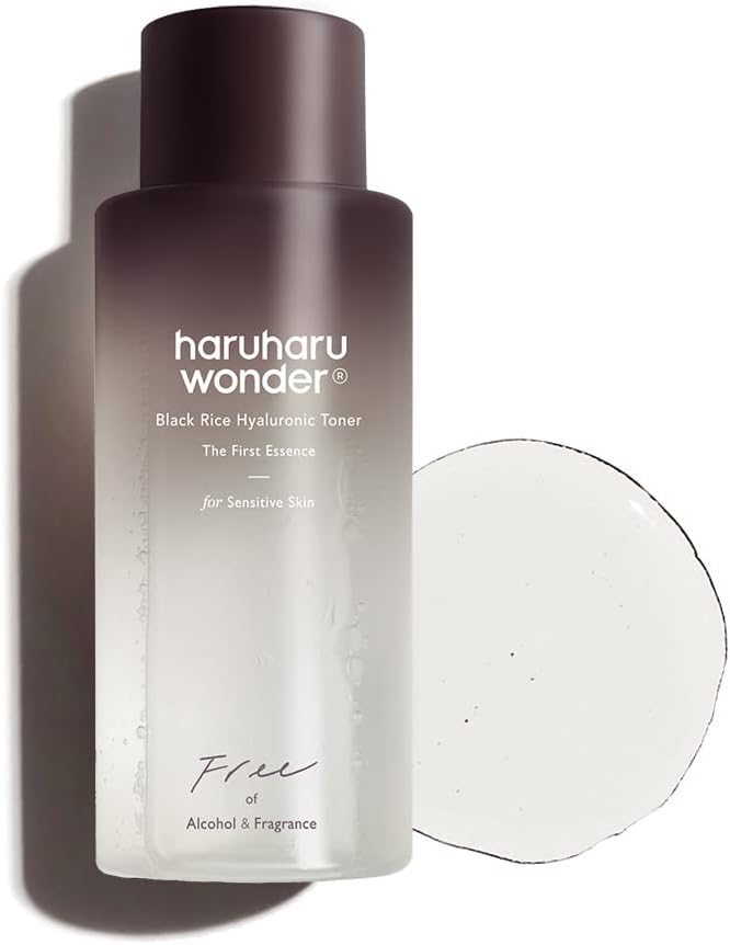 haruharu Black Rice Hyaluronic Toner for Sensitive Skin, 5.1 fl.oz, Vegan | Toner for Face, Alcohol Free, Fragrance Free, Glass Skin, Deep Hydration, Balancing, Soothing, Cruelty-Free, Korean Skin care
