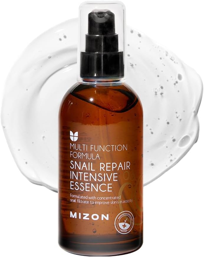 MIZON Snail Repair Intensive Essence, 3.38 fl oz | Snail Mucin, Adenosine, Hyaluronic Acid, Centella Asiatica, Improves Fine Lines Provides Deep Hydration