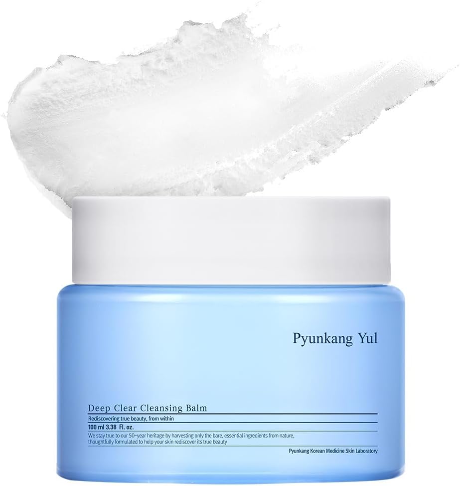 Pyunkang Yul PKY Deep Clear Cleansing Balm, All in One Facial Cleanser for Heavy Makeup Removal, Moisturized Finish with Plant Based Oil, Korean Skincare (3.38 Fl.Oz, 100ml)